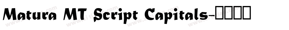 Matura MT Script Capitals字体转换